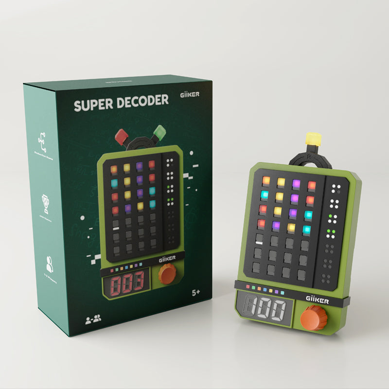 GiiKER Super Decoder – Codekraker Spel | 600 Levels | 4-cijferige kleurcode puzzels | Solo- & Duo-modus | Draagbaar denkspel/reisspel/breintraining voor kinderen & volwassenen | Mastermind, Wordle