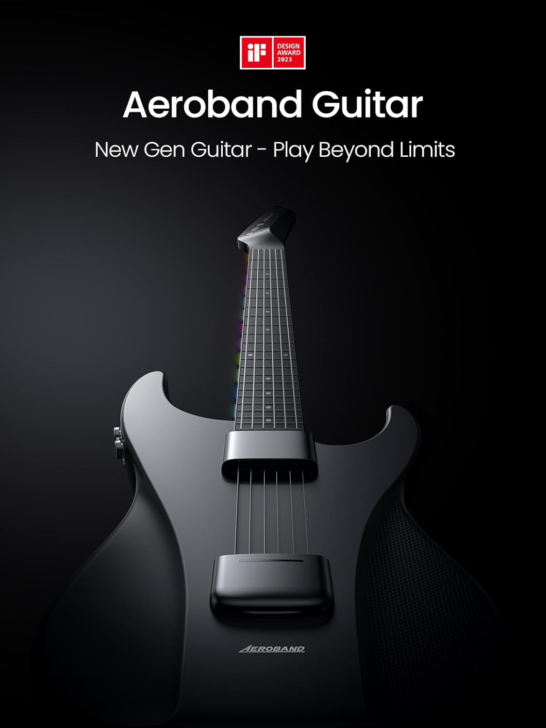 AeroBand Smart Gitaar – Bluetooth Elektronische Gitaar met Case, Strap & Mic – Muziekinstrument Set