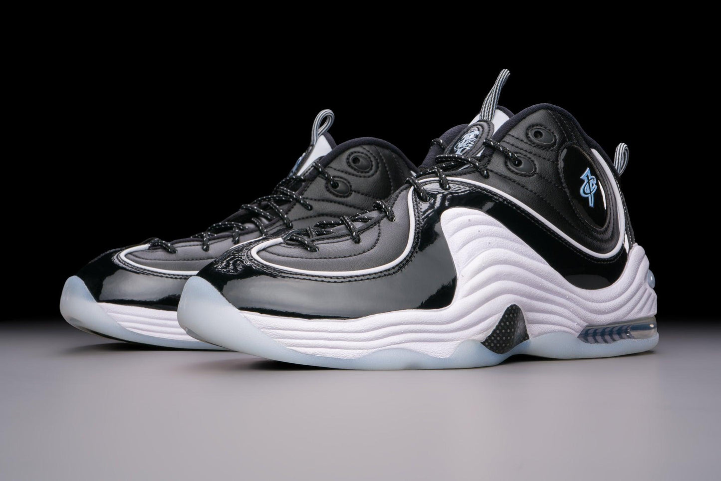 Nike Air Penny 2 Black Patent Football Grey - Lo10M
