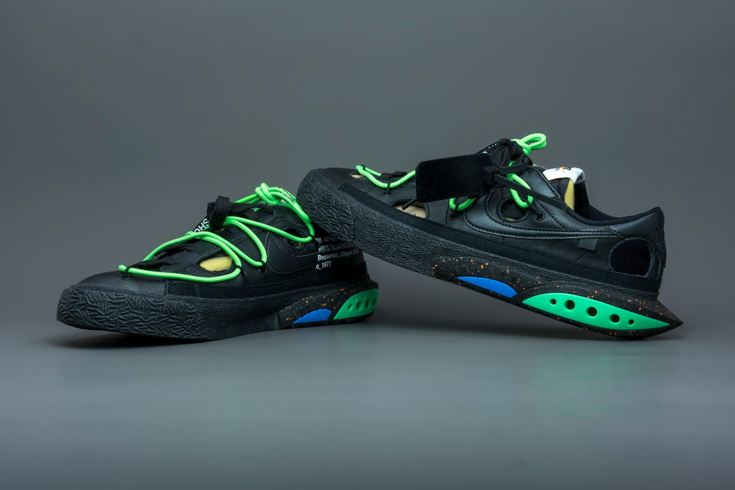 Nike Blazer Low Off-White Black Electro Green - Lo10M