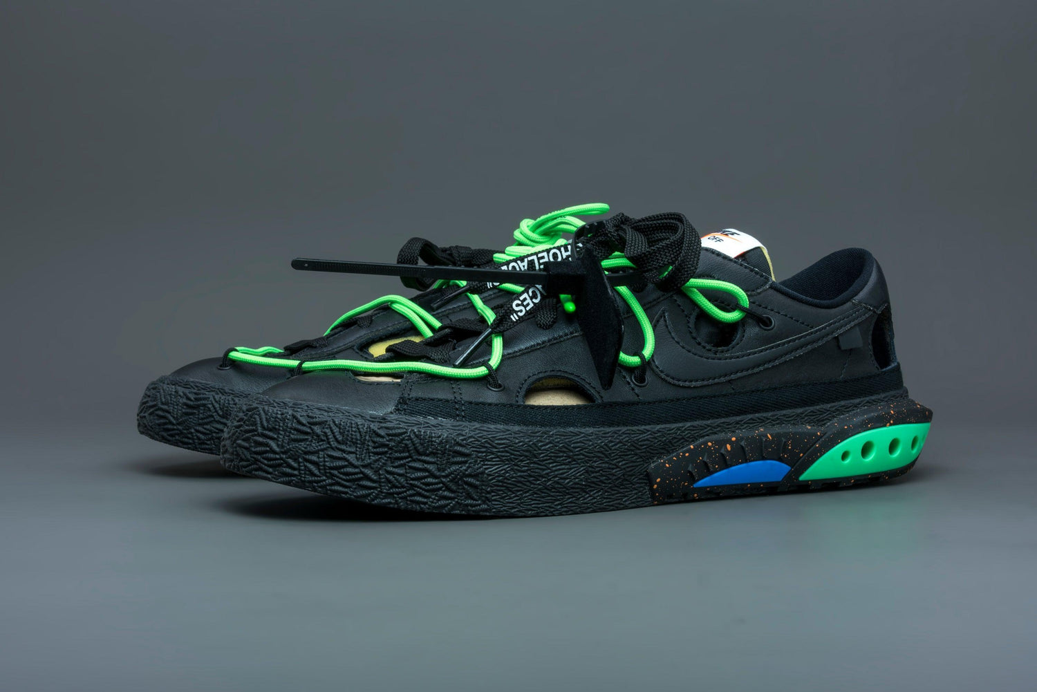 Nike Blazer Low Off-White Black Electro Green - Lo10M