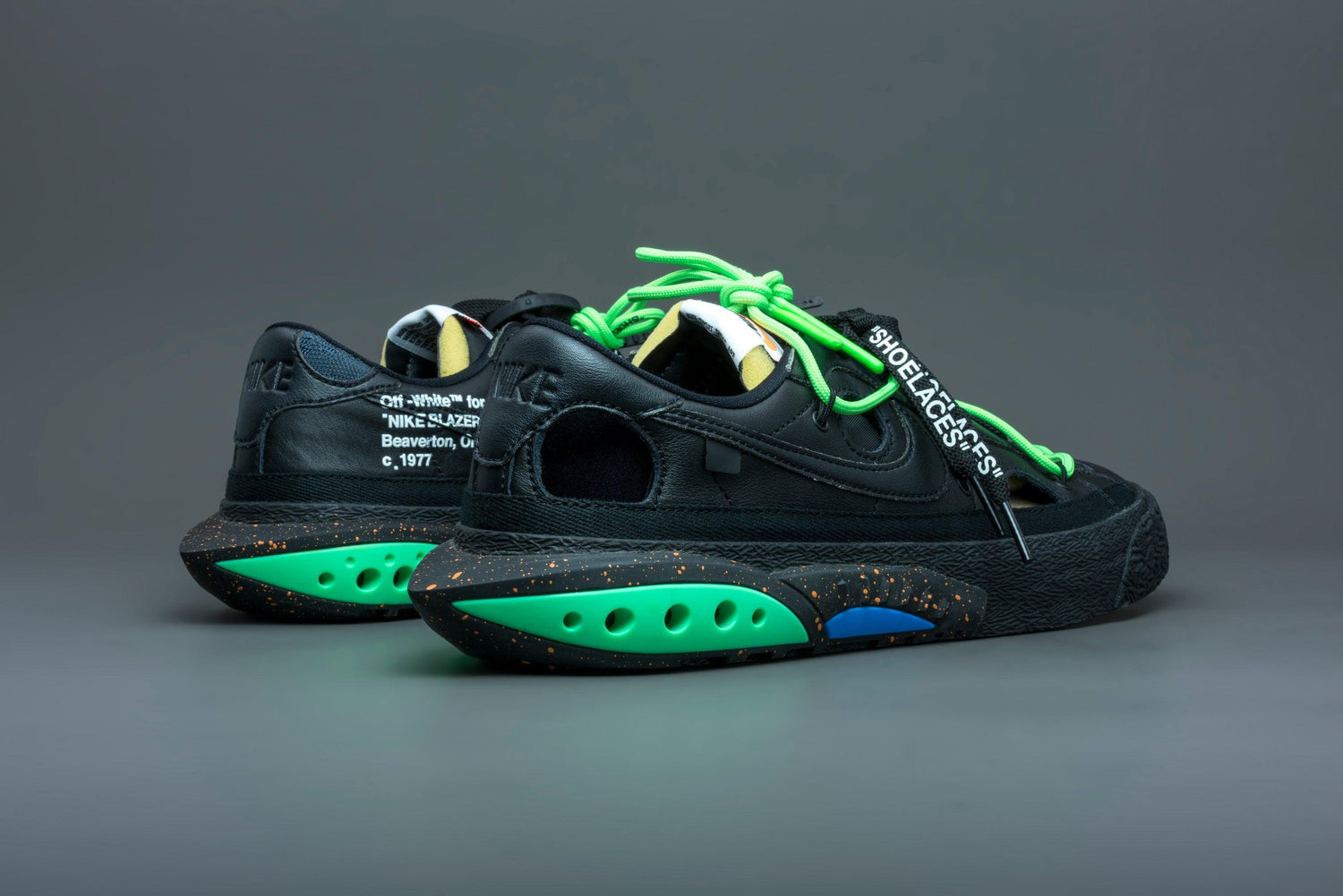 Nike Blazer Low Off-White Black Electro Green - Lo10M