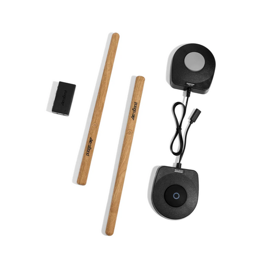 AeroBand PocketDrum 2 Plus Elektrische Air Drum Set Sticks, met Drumsticks, Pedalen, Bluetooth en 8 Sounds, USB MIDI Functie, Volwassenen, beginners, Kinderen