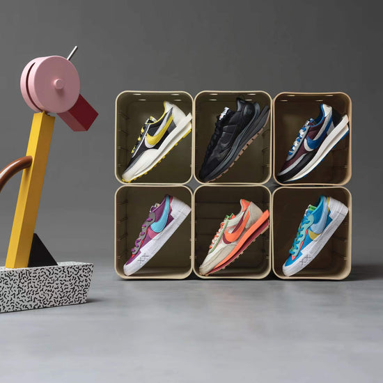 NIKE x SACAI are in the ARAMIS 20 Interlocking ABS Plastic Magazine Racks.