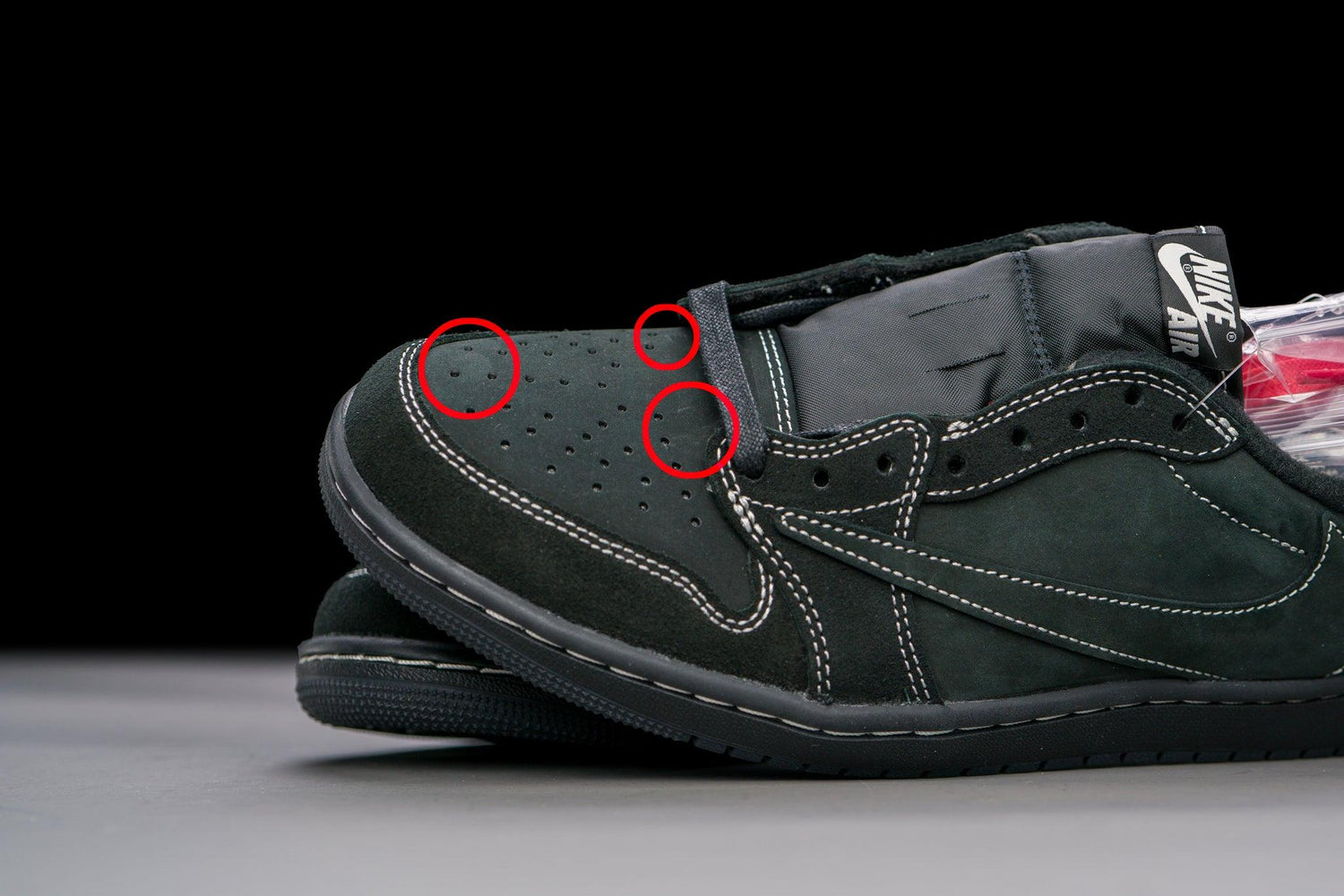 Air Jordan 1 Retro Low OG SP Travis Scott Black Phantom - Damages and  Stains Both Shoes - Sustainable Goods