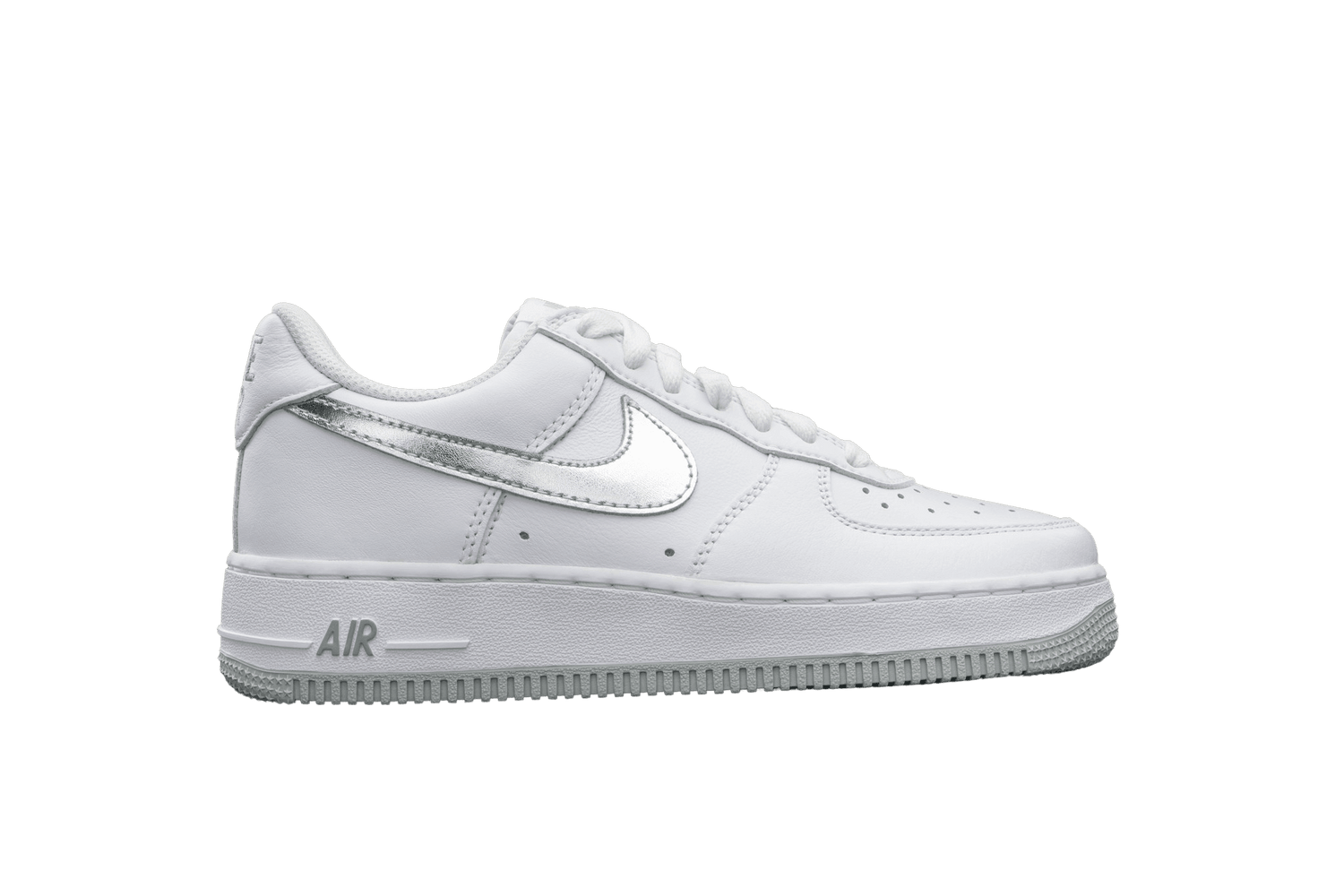 Nike Air Force 1 07 Low Color of the Month White Metallic Silver