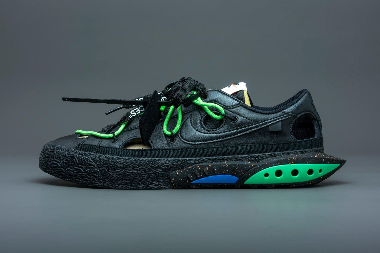Nike Blazer Low Off-White Black Electro Green - Lo10M