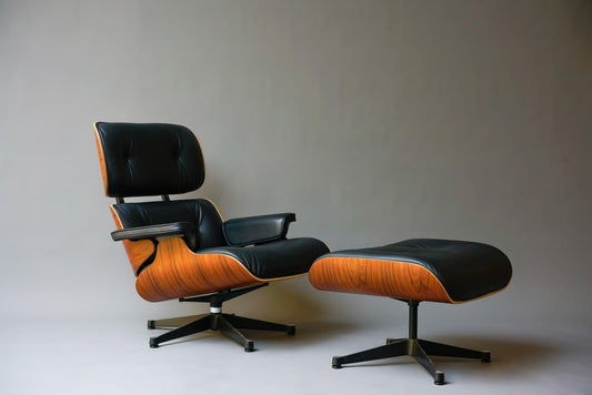Pre Owned Eames Lounge Chair + Ottoman Walnut Palisander - Urlfreeze Shop
